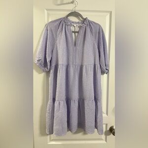 Purple Gingham Kids Dress